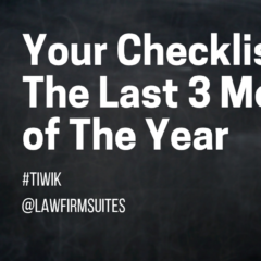 Your Checklist For The Last 3 Months of The Year
